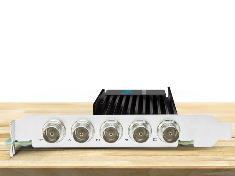 Tarjeta AJA Corvid 44 12G BNC con conexiones BNC profesionales para captura y reproducción UHD y 4K.