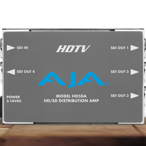 Distribuidor AJA HD5DA para amplificación y distribución profesional de señales HD-SDI.