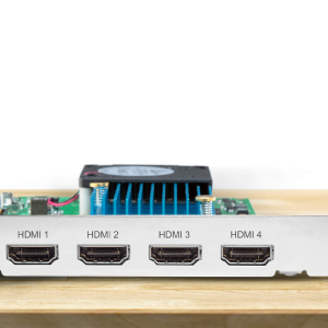 Tarjeta AJA KONA HDMI para captura y monitorización de vídeo HDMI profesional en sistemas de edición.