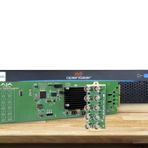 Tarjeta OpenGear AJA OG-12G-AM para integración profesional de audio embebido y 12G-SDI.