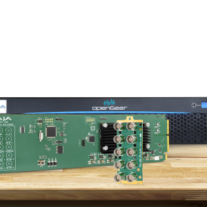 Tarjeta OpenGear AJA OG-12GM para monitorización profesional de señales 12G-SDI UHD.