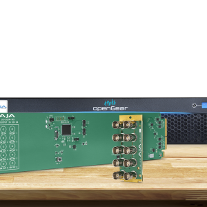 Tarjeta OpenGear AJA OG-3GDA-1x9 para distribución profesional 3G-SDI de una entrada a nueve salidas.