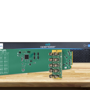 Tarjeta OpenGear AJA OG-3GDA-2x4 para distribución dual profesional de señales 3G-SDI.