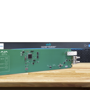 Tarjeta OpenGear AJA OG-FiDO-R para recepción profesional SDI mediante fibra óptica.