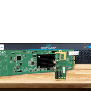 Tarjeta OpenGear AJA OG-HA5-12G para conversión profesional HDMI a 12G-SDI.