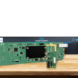 Tarjeta OpenGear AJA OG-Hi5-12G para conversión profesional 12G-SDI a HDMI.