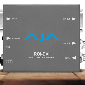 Conversor AJA ROI-DVI para captura profesional de señales DVI a SDI.
