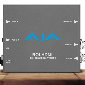 Conversor AJA ROI-HDMI para captura profesional de señales HDMI a SDI.