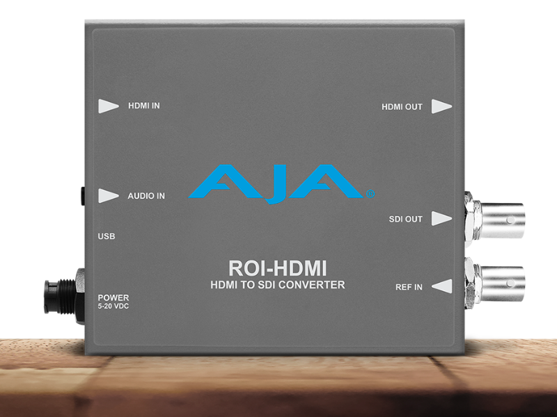 Conversor AJA ROI-HDMI para captura profesional de señales HDMI a SDI.