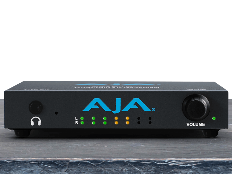 Dispositivo AJA T-TAP Pro para monitorización profesional de vídeo mediante Thunderbolt.