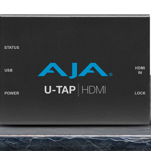 Capturadora AJA U-TAP HDMI para captura profesional de vídeo HDMI mediante USB.