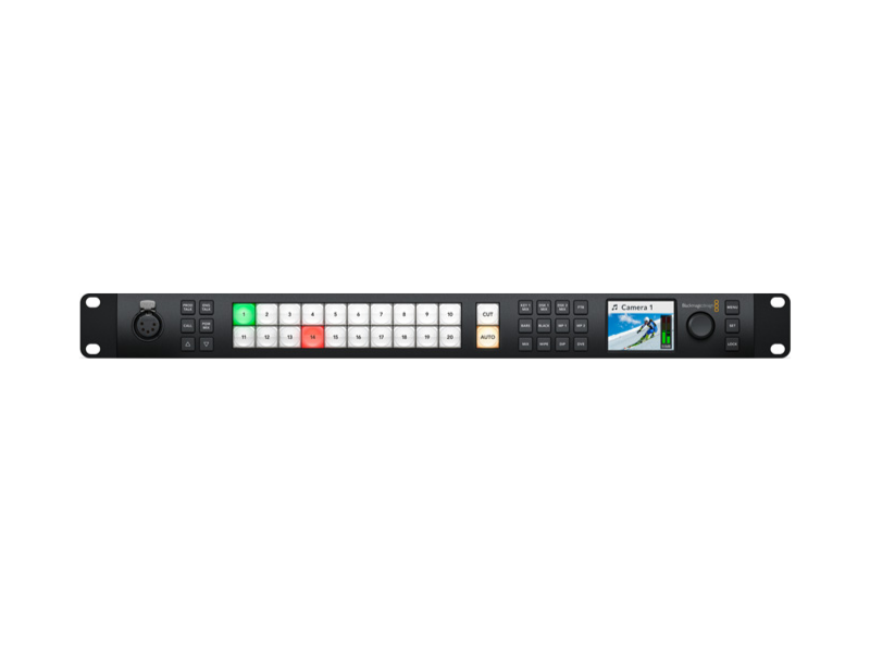 ATEM 2 M/E Constellation HD mezclador profesional SDI Full HD con arquitectura 2 M/E para producción broadcast en directo.