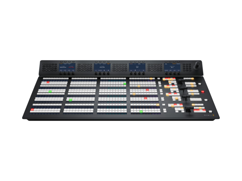 ATEM 4 M/E Advanced Panel 40 panel de control broadcast con 4 M/E, 40 botones por fila y T-bars profesionales para producción en directo.