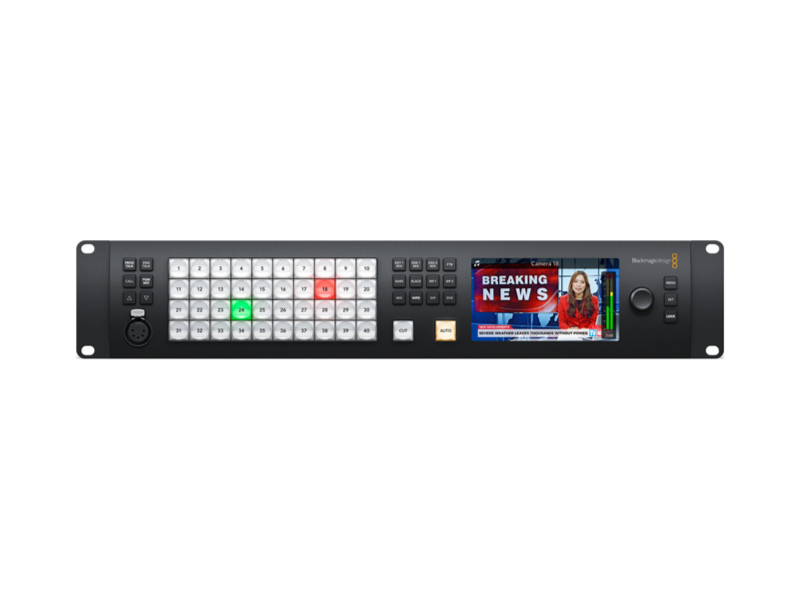 ATEM 4 M/E Constellation HD mezclador profesional SDI con arquitectura 4 M/E para producción broadcast en alta definición.