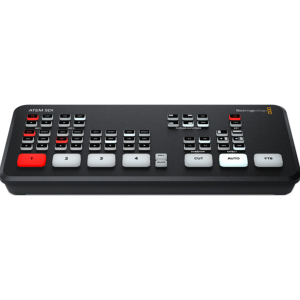 ATEM SDI mezclador profesional con entradas SDI para producción en directo, streaming y conmutación de vídeo en tiempo real.