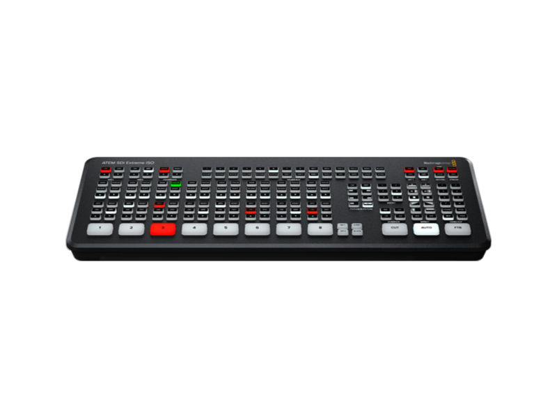 ATEM SDI Pro ISO mezclador profesional SDI con grabación ISO, streaming integrado y producción multicámara en directo.