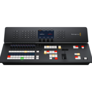 ATEM Television Studio HD8 mezclador profesional SDI con 8 entradas, panel integrado y streaming para producción en directo.