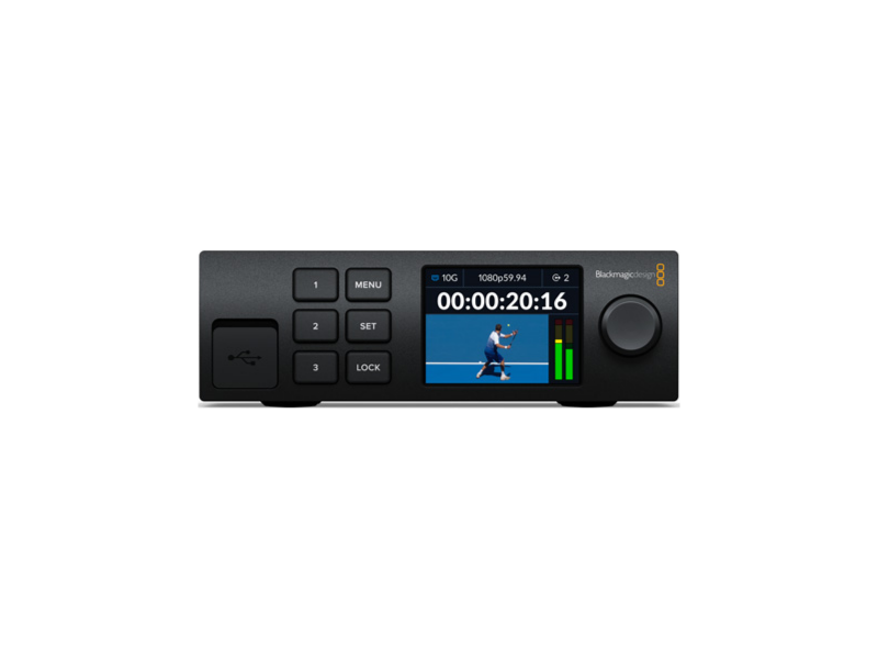 Conversor Blackmagic 2110 IP Converter 3x3G profesional para integración de vídeo IP SMPTE ST 2110 a SDI en entornos broadcast.