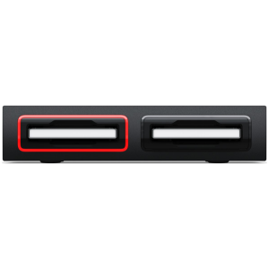 Unidad de almacenamiento compartido Blackmagic Cloud Dock 2 en formato media unidad rack, equipada con dos bahías frontales para SSD o discos U.2, conectividad dual 10G Ethernet, puerto USB-C y monitorización HDMI para entornos de producción audiovisual profesional.