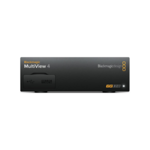 Blackmagic MultiView 4 sistema de monitorización profesional para visualizar cuatro fuentes de vídeo simultáneamente.