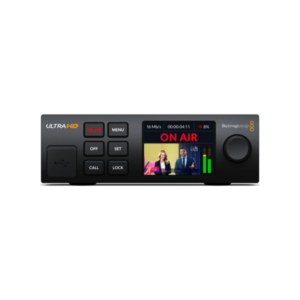 Blackmagic Streaming Encoder 4K codificador profesional para streaming en directo con entrada SDI/HDMI y salida RTMP hasta 4K.