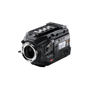 Cámara Blackmagic URSA Mini Pro 12K con sensor Super 35 RGBW, pantalla táctil abatible de 4 pulgadas, filtros ND integrados, grabación Blackmagic RAW y cuerpo profesional diseñado para producciones cinematográficas de alta gama.