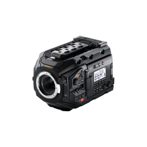 Cámara Blackmagic URSA Mini Pro 4.6K G2 con sensor Super 35 HDR, pantalla táctil abatible de 4 pulgadas, filtros ND integrados, montura intercambiable y grabación Blackmagic RAW para cine, televisión y producción broadcast profesional.