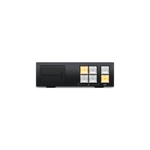 Blackmagic Videohub Mini 4x2 12G router compacto SDI con 4 entradas y 2 salidas para producción audiovisual profesional y vídeo Ultra HD.