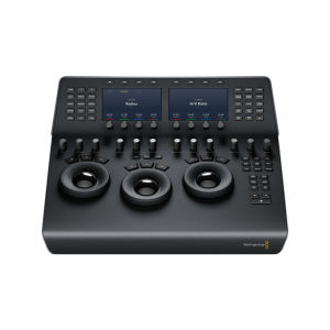 Blackmagic DaVinci Resolve Mini Panel panel compacto profesional con trackballs para color grading en DaVinci Resolve.