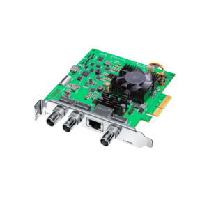 Tarjeta Blackmagic DeckLink IP-SDI HD PCIe con conectividad SDI e IP, soporte SMPTE 2110 y vídeo hasta 1080p60 para producción broadcast híbrida.