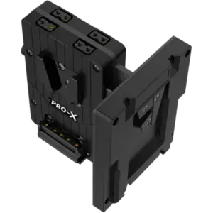 PRO-X GP-TS MINI adaptador V-Mount hotswap para cámaras profesionales.
