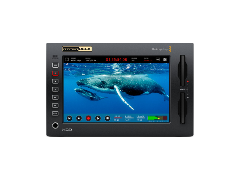 Blackmagic HyperDeck Extreme 4K HDR grabador profesional 12G-SDI y HDMI con soporte 4K UHD HDR y codecs ProRes y H.265.