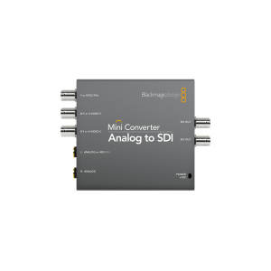 Conversor Blackmagic Mini Converter Analog to SDI profesional para conversión de vídeo analógico a SDI en entornos broadcast y AV.