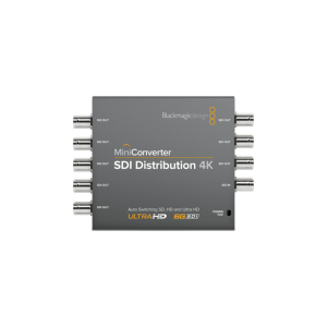 Distribuidor Blackmagic Mini Converter SDI Distribution 4K profesional para múltiples salidas SDI en entornos broadcast y producción AV hasta Ultra HD.