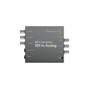 Conversor Blackmagic Mini Converter SDI to Analog profesional para conversión de señal SDI a vídeo analógico en entornos broadcast y AV.