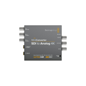 Conversor Blackmagic Mini Converter SDI to Analog 4K profesional para conversión de SDI a señal analógica en entornos broadcast y AV.