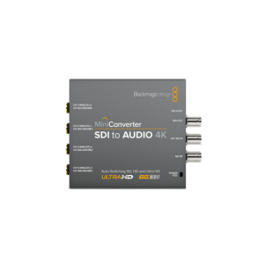 Conversor Blackmagic Mini Converter SDI to Audio 4K para extracción de audio profesional desde SDI hasta 4K en entornos broadcast y AV.