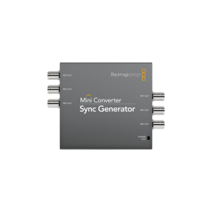 Generador Blackmagic Mini Converter Sync Generator profesional para sincronización de equipos de vídeo en entornos broadcast y producción AV.