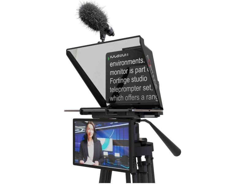 Teleprompter Fortinge NOA III para tabletas de hasta 13 pulgadas con cristal 70/30, compatible con cámaras DSLR y ENG.