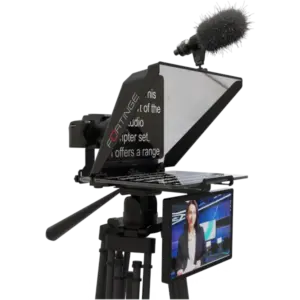 Teleprompter Fortinge NOA III para tabletas de hasta 13 pulgadas con cristal 70/30, compatible con cámaras DSLR y ENG.