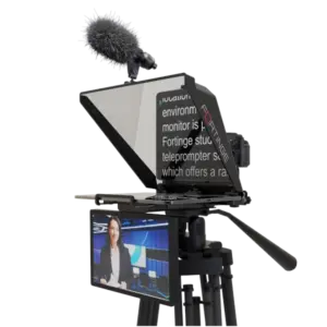 Teleprompter Fortinge NOA III para tabletas de hasta 13 pulgadas con cristal 70/30, compatible con cámaras DSLR y ENG.