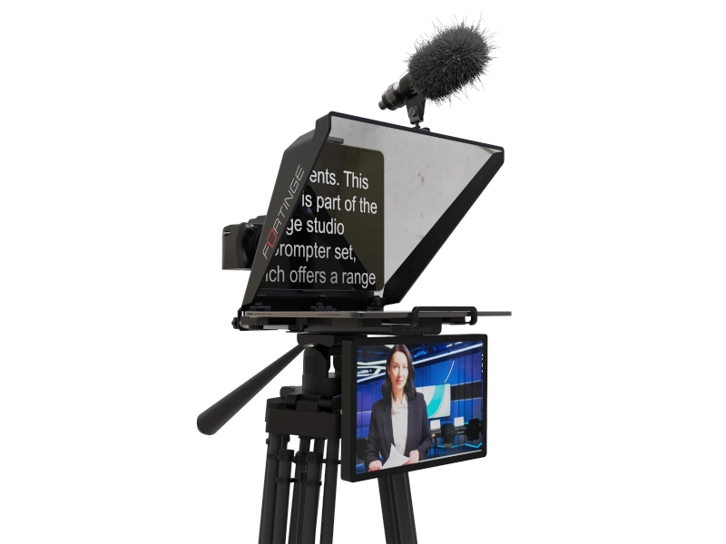 Teleprompter Fortinge NOA III para tabletas de hasta 13 pulgadas con cristal 70/30, compatible con cámaras DSLR y ENG.
