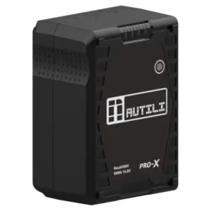 Batería PRO-X Nautili L98V de 98 Wh con montura Micro V-Mount, salida P-Tap y doble USB.