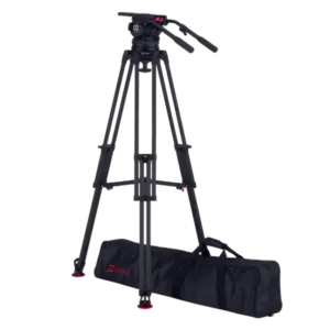 Sistema profesional OZEN 25CF1 con rótula AGILE 25 y trípode de fibra de carbono para cine digital y producción broadcast de alta gama.