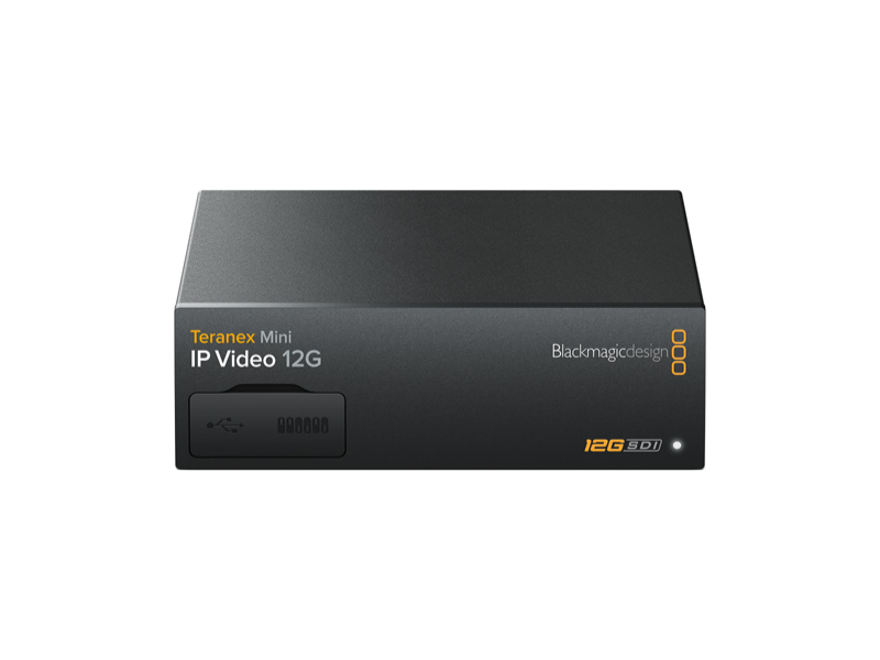 Blackmagic 2110 IP Mini BiDirect 12G conversor profesional bidireccional para integrar cámaras SDI en redes SMPTE ST 2110 con audio y talkback.