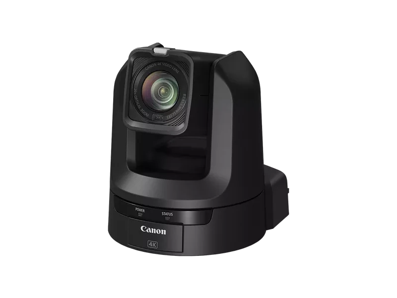Cámara PTZ Canon CR-N300 4K UHD con zoom óptico 20x, salidas HDMI y SDI y conectividad IP profesional para producción remota.