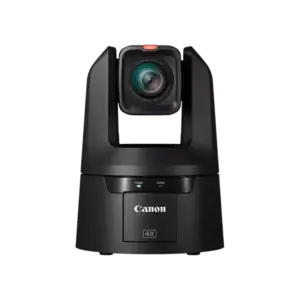 Cámara PTZ Canon CR-N500 con sensor CMOS tipo 1.0, zoom óptico 15x, salida 12G-SDI y conectividad IP profesional para retransmisiones y producción audiovisual avanzada.