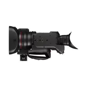 Videocámara profesional Canon XF605 con objetivo Serie L, sensor CMOS de 1 pulgada, pantalla táctil, salida 12G-SDI y grabación UHD 4K para producción broadcast y ENG.