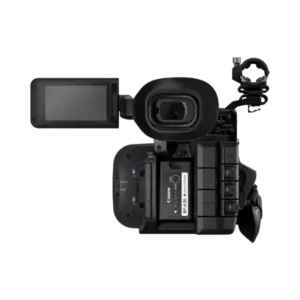 Videocámara profesional Canon XF605 con objetivo Serie L, sensor CMOS de 1 pulgada, pantalla táctil, salida 12G-SDI y grabación UHD 4K para producción broadcast y ENG.