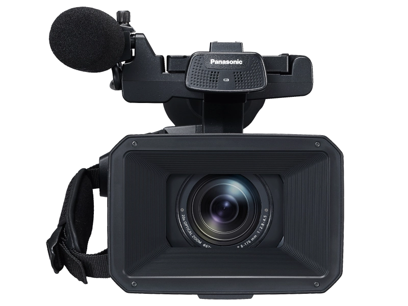 Videocámara Panasonic AG-CX350 4K UHD con sensor MOS de 1", objetivo Leica Dicomar 20x, grabación HDR, streaming IP y salida 3G-SDI.